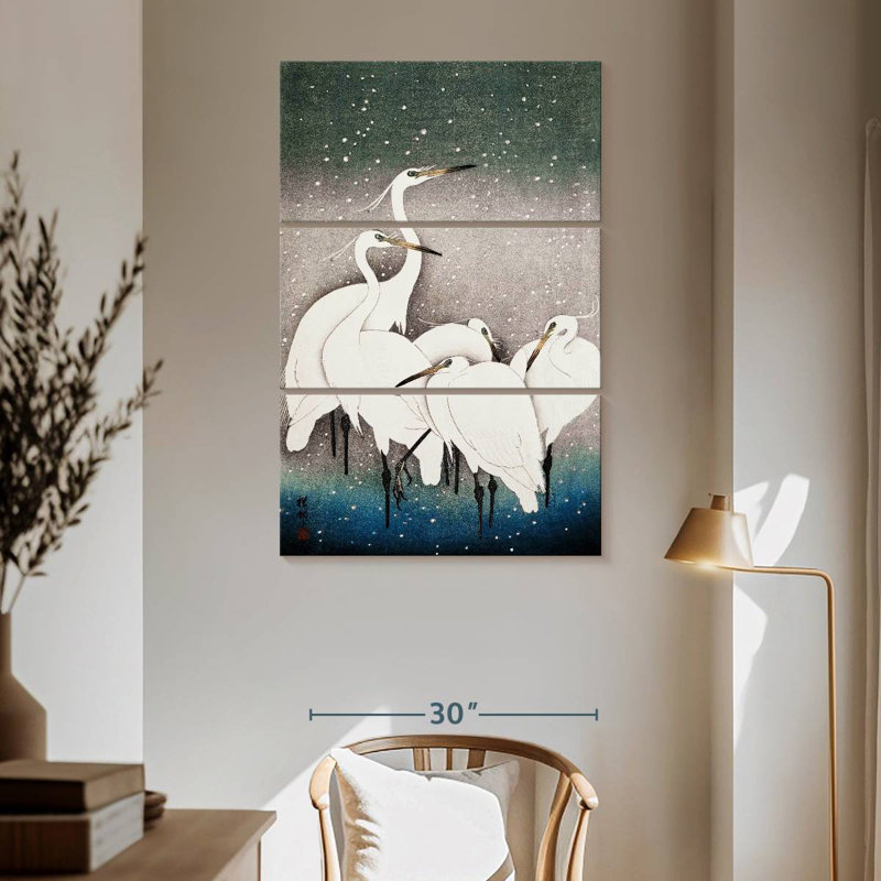 Brampt Group Of Egrets, 65" H x 42" W