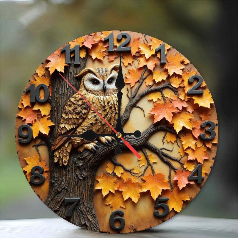 Horloge murale 10 po MDF avec mouvement à quartz silencieux et crochet