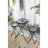 57.5X23.6X39.8" Stowable Side Table And Two Seats