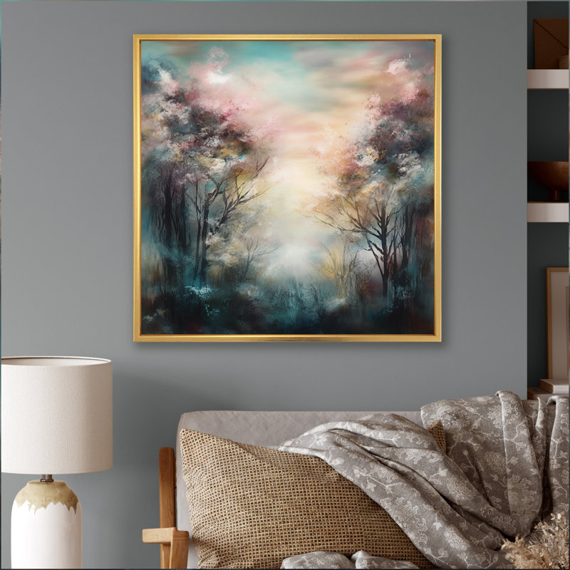 Thorndale Whimsical Trees II sur impression sur toile, H 30 po x l 30 po x P 1 po, Cadre flottant doré