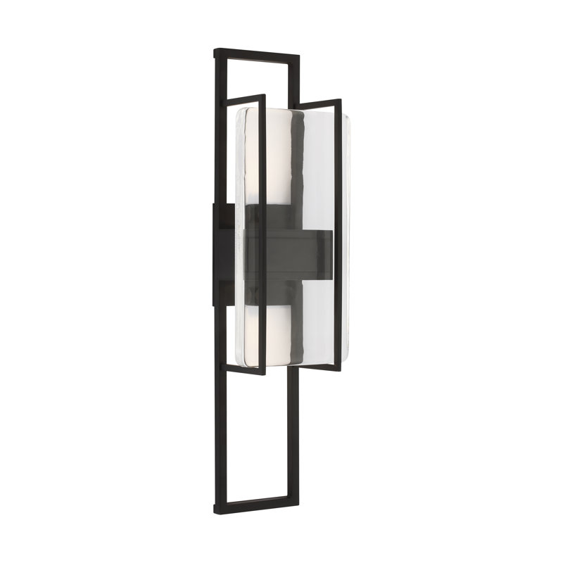 Duelle 1 - Light LED Flush Mounted Sconce, Nightshade Black, 9.7" H x 4.9" W x 3.8" D