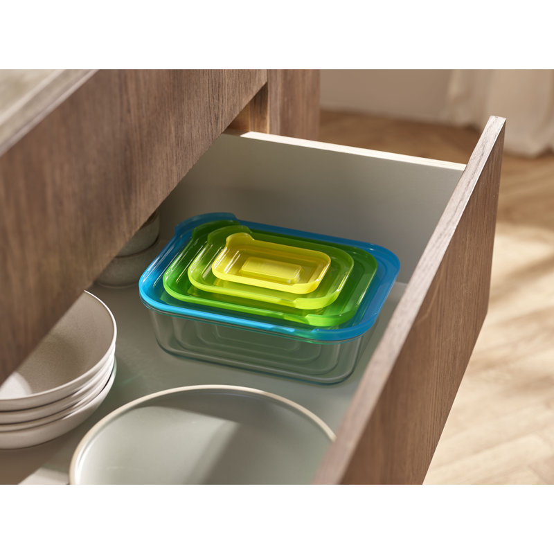 Joseph Joseph Nest 8-Piece Glass Food Storage Containers