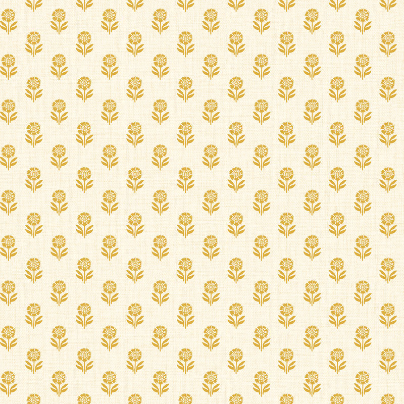Joules Woodblock Floral Cream/Yellow Wallpaper