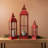 3 Piece Tall Metal Lantern Set