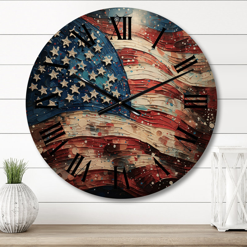 Horloge murale en bois massif Antiqua, Grand