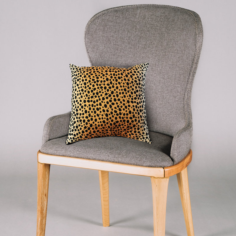 Emer Animal Print Reversible Throw Pillow, Natural