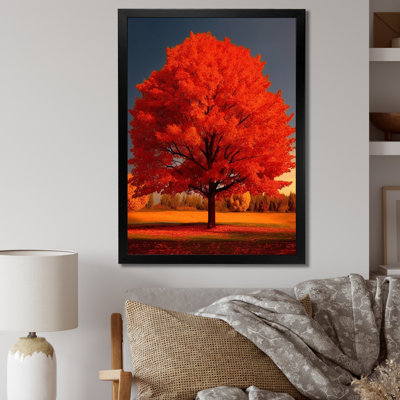 «Most Beautiful Yellow Tree In The Countryside», reproduction sur toile