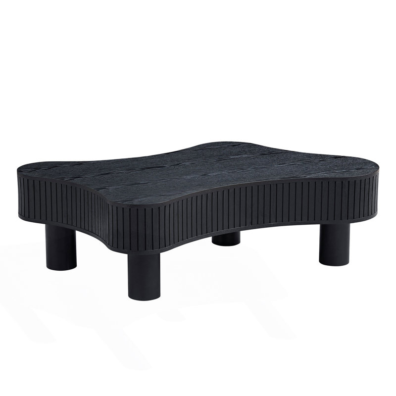 Irregular Shaped Coffee Table, Black
