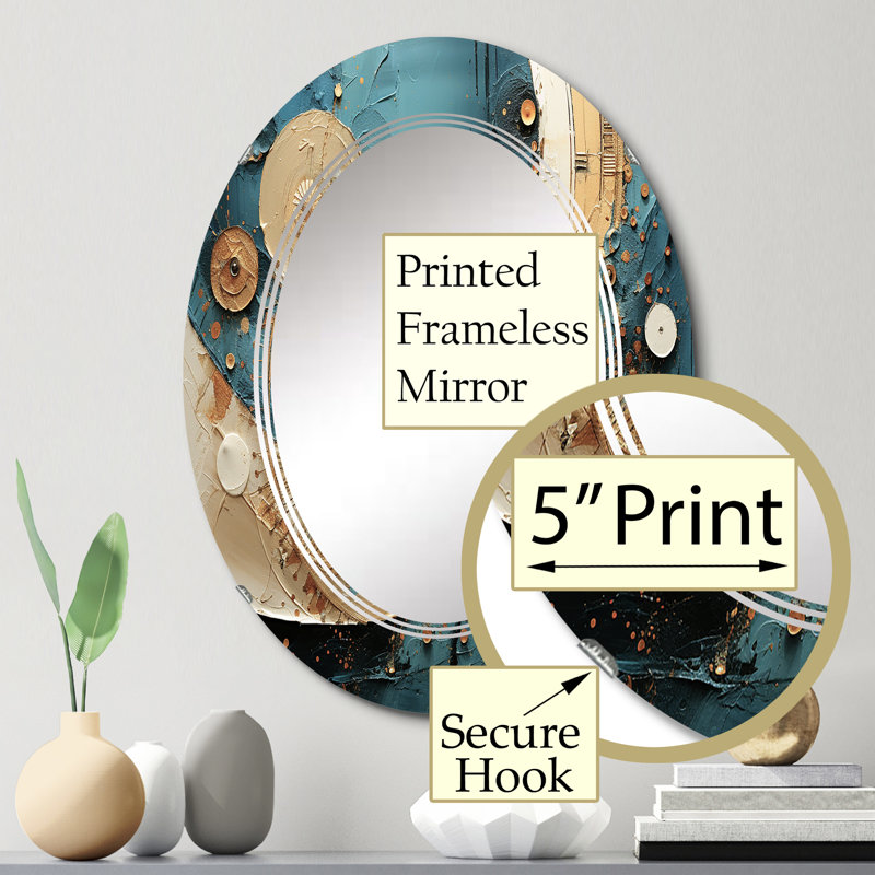 Lurganure - Miroir mural moderne ovale, 30 po x 20 po