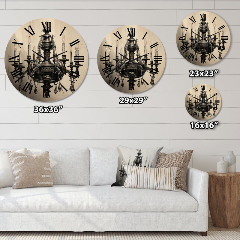 Natarbora Solid Wood Wall Clock, Extra Large