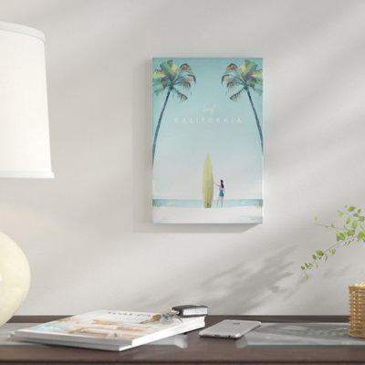 « surf california », reproduction d’impression sur toile