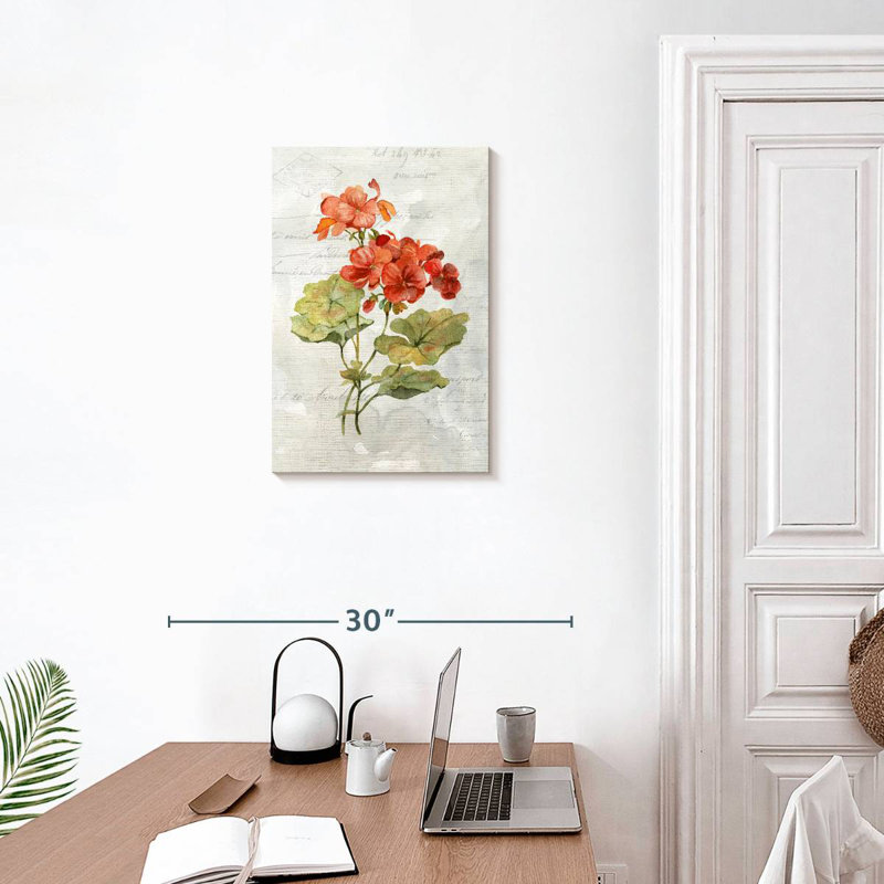 Harnek Linen Geranium II, 24" H x 16" W