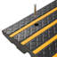Rampe de bordure en caoutchouc 48,8 x 16,1 x 2,6 po, paquet de 2, capacité de charge de 33069 lb, rampe de pont d'entrée noire avec bandes réfléchissantes