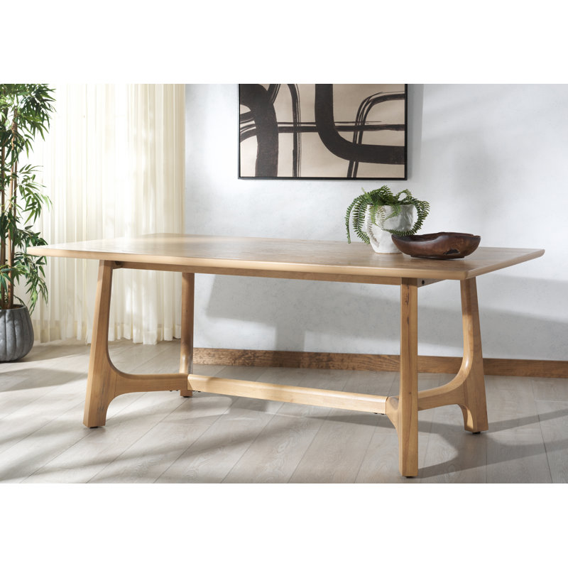 Burk 76" Trestle Dining Table, Natural