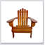 Chaise Adirondack pliable - bois de peuplier massif, utilisation intérieure / extérieure, assise large pour un confort ultime