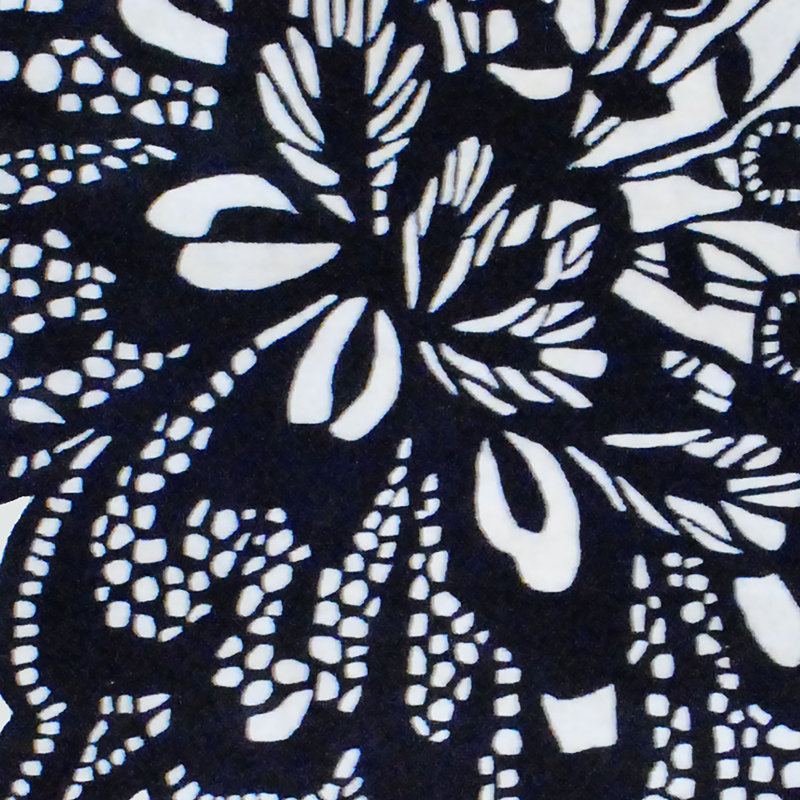 Tapis noirs / blancs en laine touffetés à la main Indo