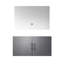 Gris foncé 36 po Meuble-lavabo de salle de bain avec miroir à DEL - Compartiment de rangement expansif avec assemblage rapide de l 22 po x P 22 po