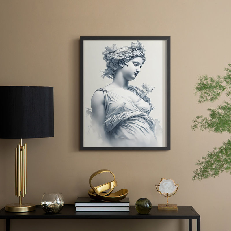 WOMEN Series III - reproduction encadrée de qualité supérieure - prête à être accrochée - aucun clou requis, Noir