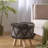 Rectangle Upholstered Wool Ottoman