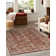 Alythia Machine Woven Polyester Area Rug in Red/Beige/Blue