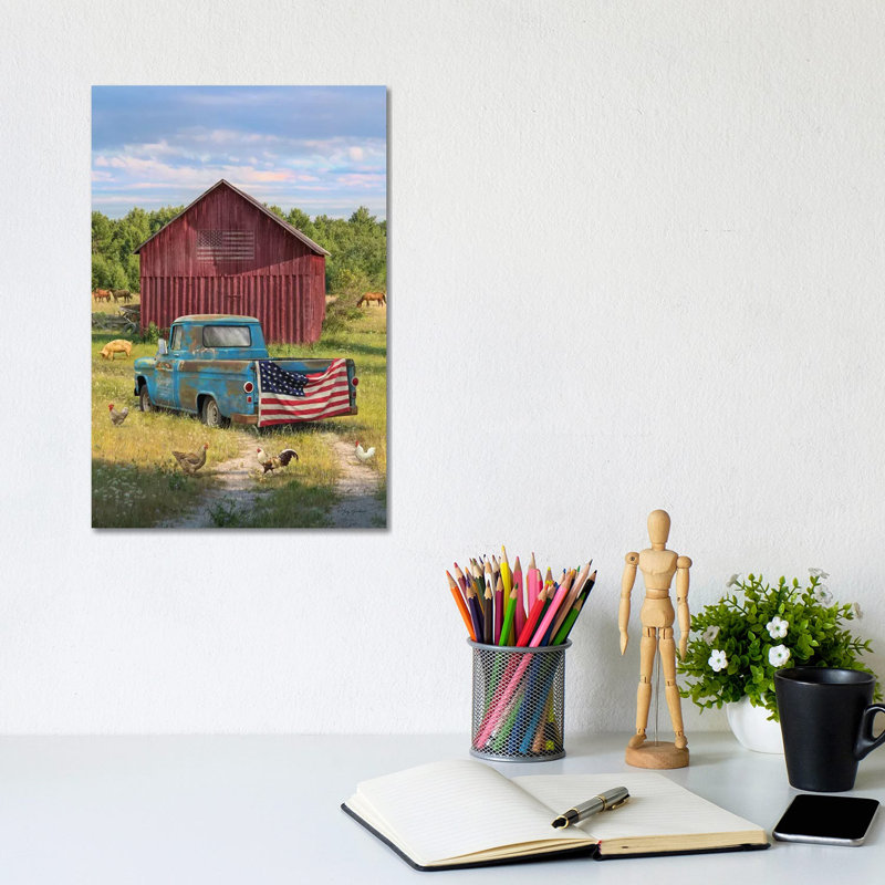 Summer Farm - Wrapped Canvas Print, 20.32 cm H x 30.48 cm W