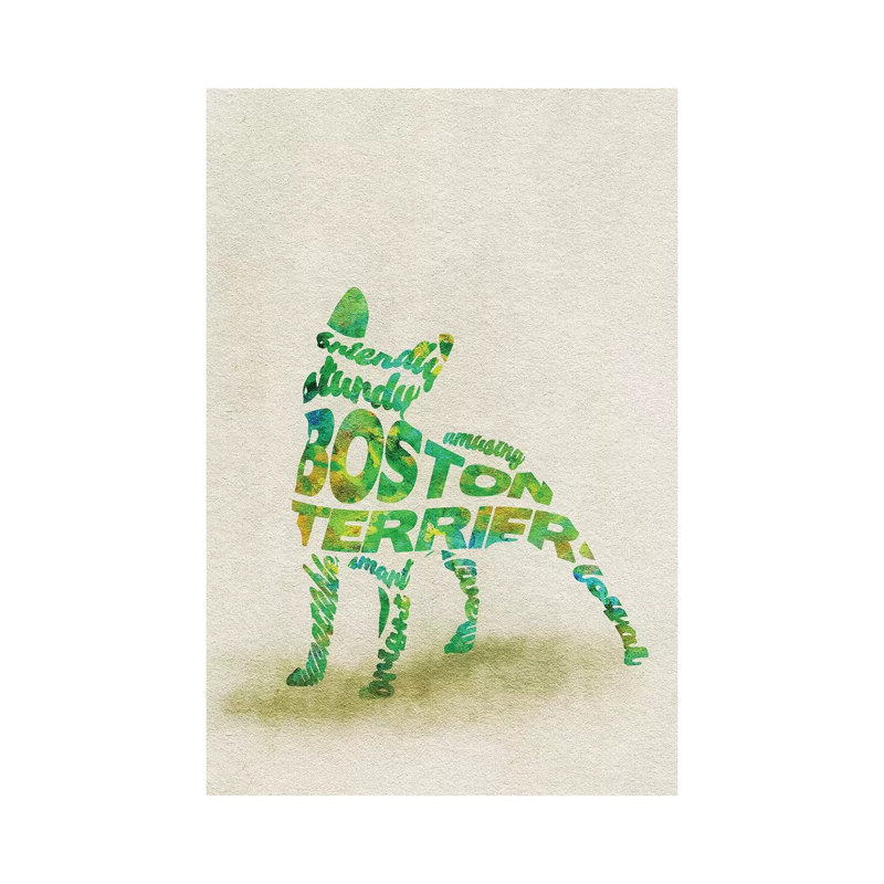 Boston Terrier by Ayse Deniz Akerman - Wrapped Canvas Panoramic Print, 20.32 cm H x 30.48 cm W