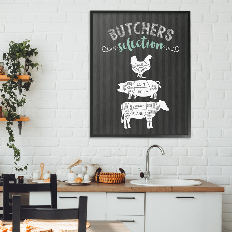 Giclée encadrée par Butchers, H 30 po x l 24 po, Giclée encadrée noir minuit