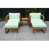 Venice Teak 5 Piece Chat Group With End Table