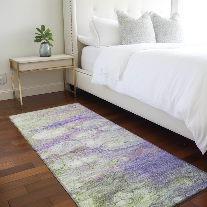 Conjetta Washable Abstract Indoor / Outdoor Rug, Runner 2'3" x 7'6"