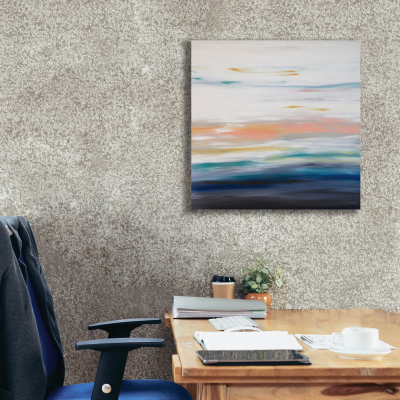 «Sunset 70» par Hilary Winfield, art mural sur toile, 12 po x 12 po, H 26 po x l 26 po x P 1,5 po