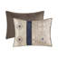 Couvre-lit bleu marine - Grand lit avec broderie pour nettoyer les taches