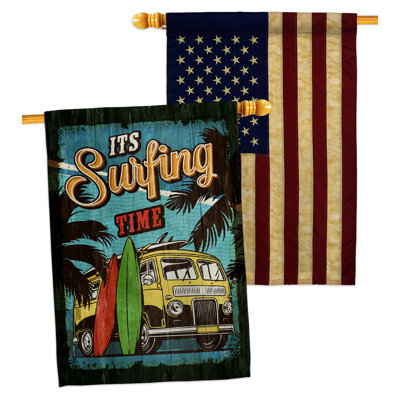 Drapeau de maison en polyester à 2 côtés 40 x 28 po