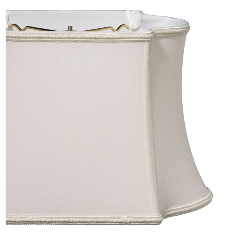 Abat-jour crème avec abat-jour rond en forme de oblong et abat-jour en tissu shantung pour lampes de table, 8,25 po x 13 po x 10 x 16 po x 10 po