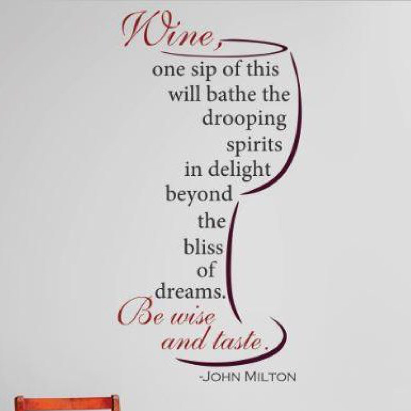 Le vin, un sip de cette drooping bainra les boissons spiritueuses de plaisir au-delà de la bliss de décalcomanie murale, Brun