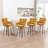 4-Piece Bar Stool Set With Bentwood Legs And Plush Cushions-1124988081