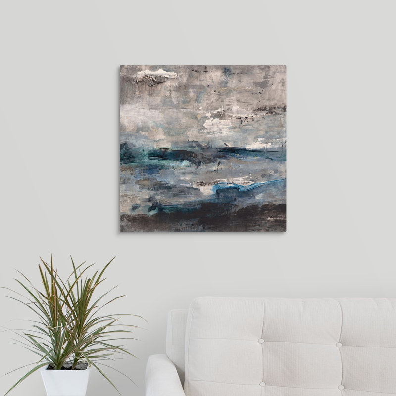 « vibrant vagues », peinture sur toile, Toile tendue, H 20 po x l 20 po x P 1,25 po