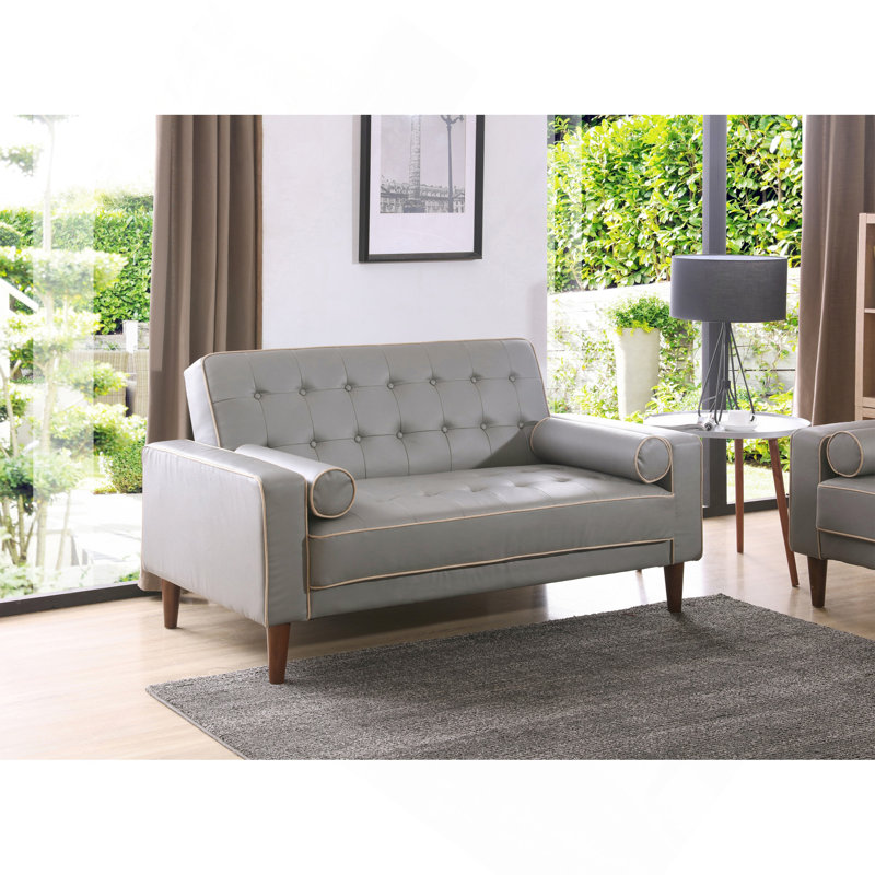 Causeuse contemporaine grise pour deux, Gris