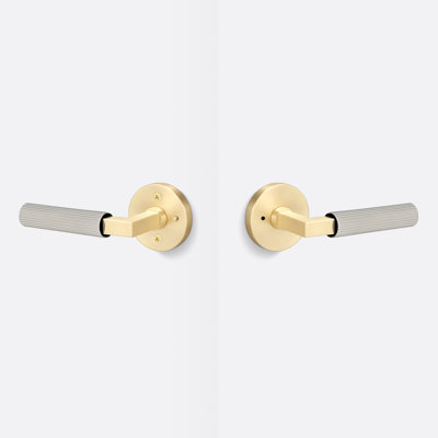 Levanto Round Privacy Rosette, Straight Knurled Grip