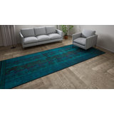 Blue Samsara Wool Runner - 5'1" x 14'1"