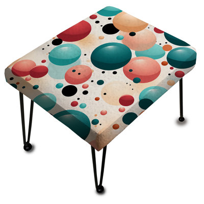 Motif à pois vichy à pois - Repose-pieds rectangulaire à pois