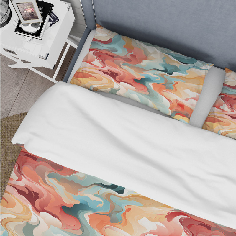 Ensemble de housse de couette de couleur pastel Nomad Camo Elegance - Camouflage