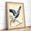 Heron in Flight Japandi - Framed Print-1830552698-1830552582