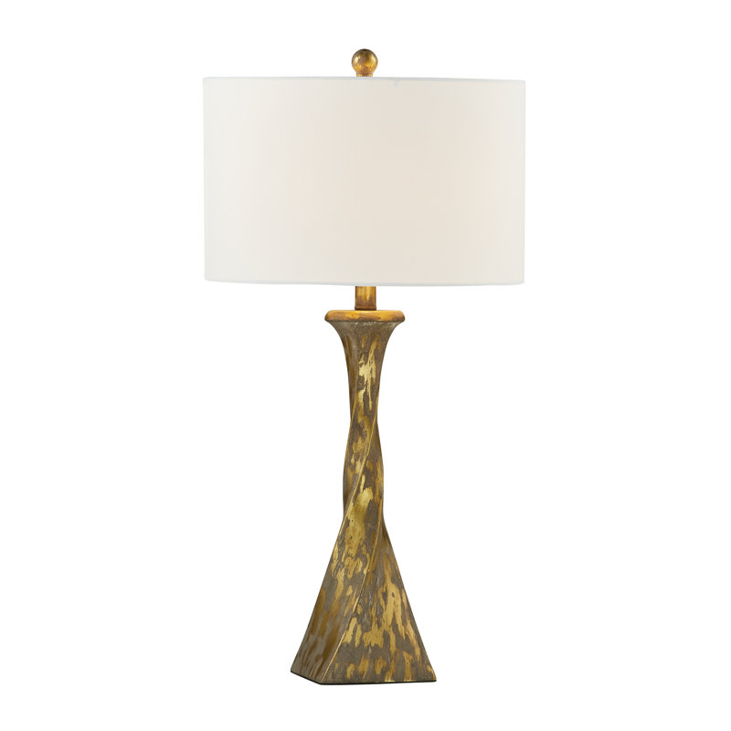Kimmell 29.5" Twisted Worn Gold Table Lamp