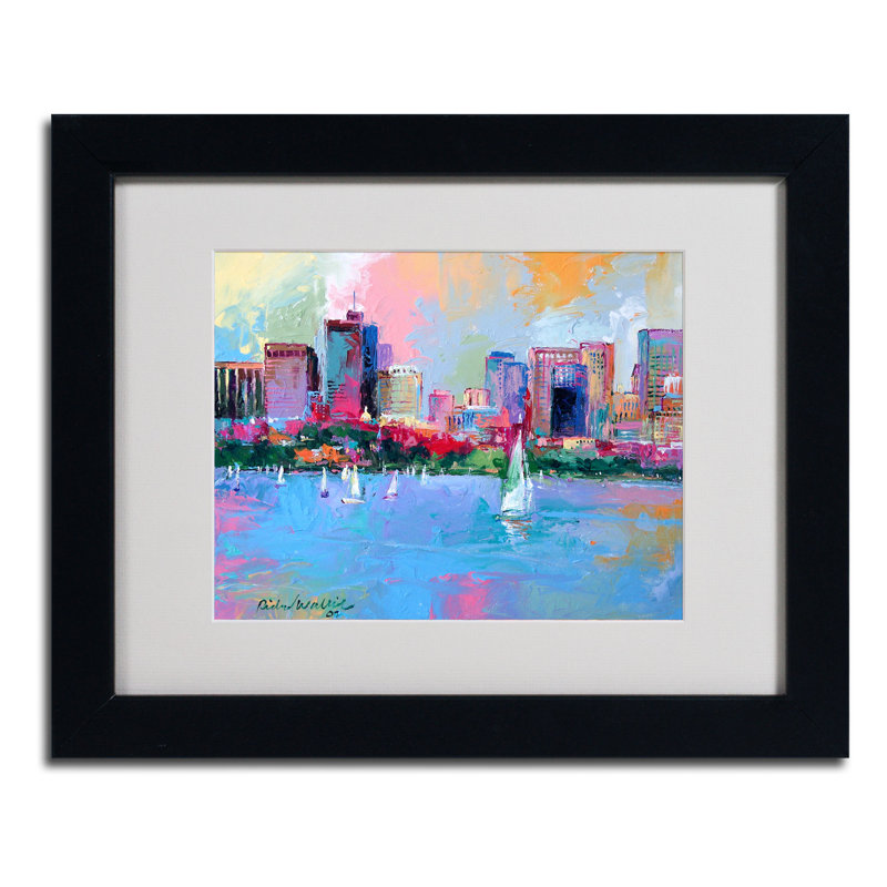 « boston 3 », reproduction sur toile encadrée, H 11 po x l 14 po x P 0,5 po, Noir
