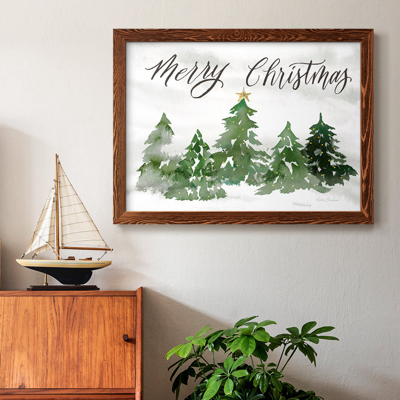 «Merry Christmas», reproduction d'art sur toile, Érable, H 18 po x l 26 po x P 1,5 po