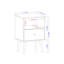 Table de chevet 1 tiroir Mid-Century moderne brun foncé et jaune Liberty-29646222