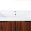 Ensemble de meuble-lavabo sur pied moderne en chêne noyer-453839894