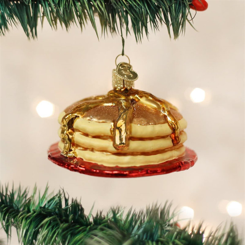 Ornement de Noël en verre soufflé Old World pour arbre de Noël, pile courte