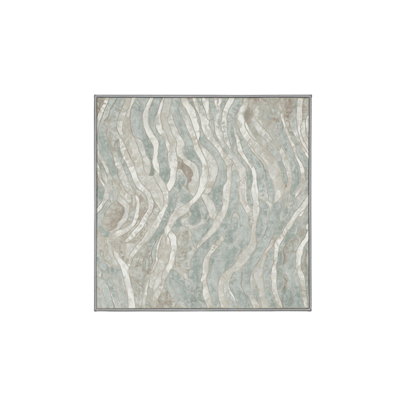 Tapis gris lavable à la machine, Carré 4 pi