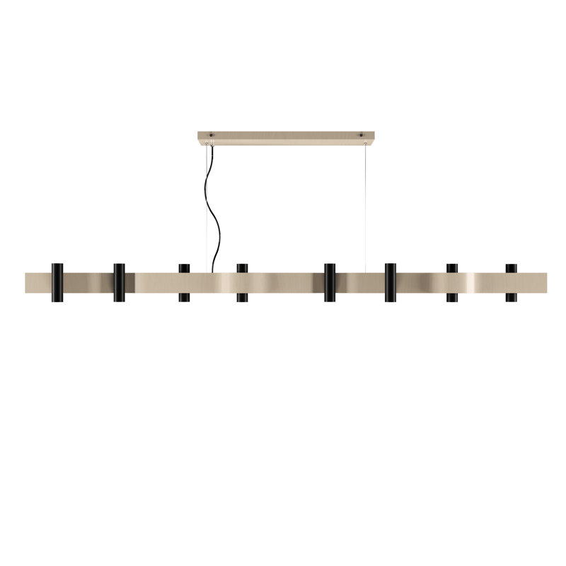 Luminaire suspendu Flow Accord, Cappuccino biologique, H 5,31 po x l 70,87 po x P 4,33 po, 16